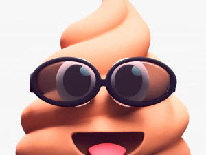 Smiling Faces Poop Emoji Collection 3D Model