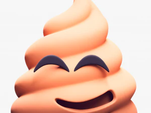 Smiling Faces Poop Emoji Collection 3D Model