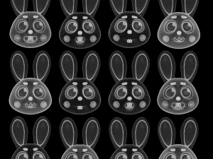 Cartoon HeadRabbit Pack 3D Model