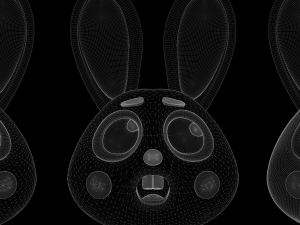 Cartoon HeadRabbit Pack Model 3D