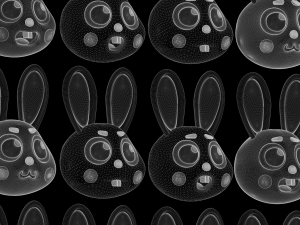 Cartoon HeadRabbit Pack Model 3D