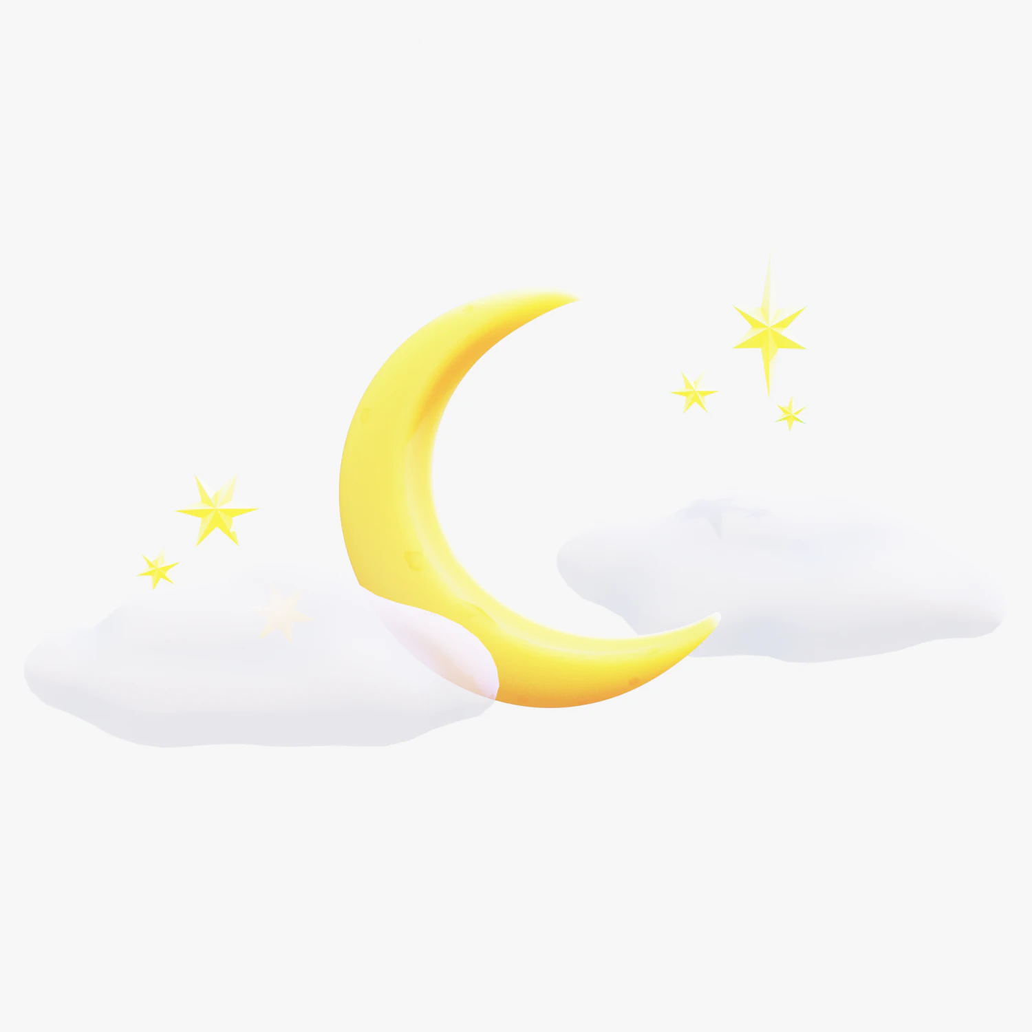 Stylized Moon 3D Model .c4d .max .obj .3ds .fbx .stl .blend 