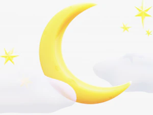 Stylized Moon 3D Model
