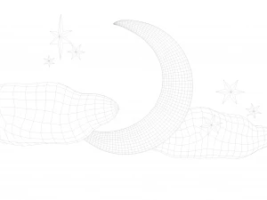 Stylized Moon 3D Model