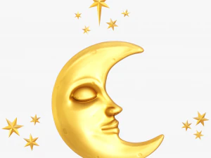 Cara de luna creciente Modelo 3D