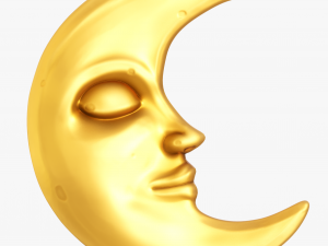 Moon crescent face Modèle 3D