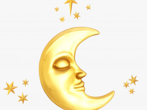 Moon crescent face Modèle 3D