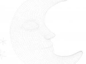 Cara de luna creciente Modelo 3D