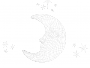 Moon crescent face Modèle 3D