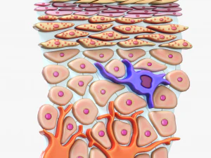 Epidermis Cross Section 3D Model
