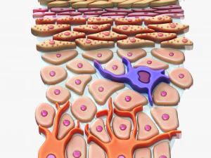 Epidermis Cross Section 3D Model