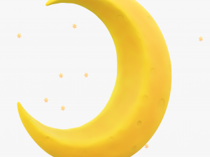 Stylized Crescent Moon 3D Model
