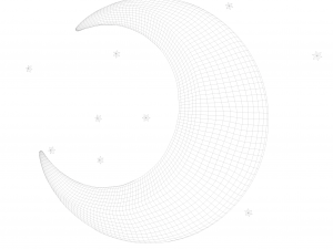 Stylized Crescent Moon 3D Model