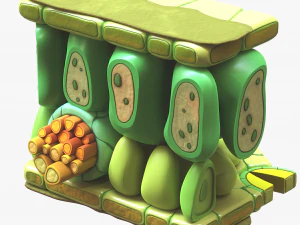 Struttura degli strati dell'anatomia fogliare Modello 3D