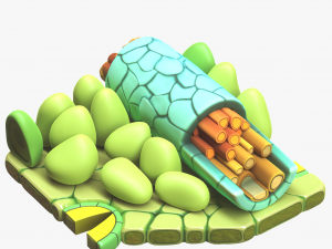 Leaf Anatomy Layers Structure Modelo 3D