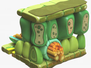 Struttura degli strati dell'anatomia fogliare Modello 3D