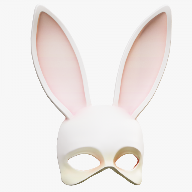 Rabbit Bunny Mask 3D-Modell .c4d .max .obj .3ds .fbx .stl .blend 