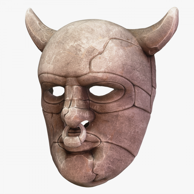 Mask Demon 3D Модель .c4d .max .obj .3ds .fbx .stl .blend 