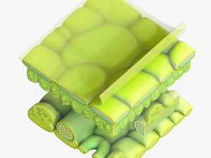 Leaf Anatomy Layers Structure 3D Model