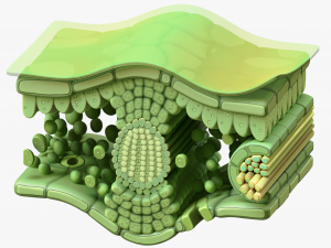 Leaf Anatomy Layers Structure Modelo 3D