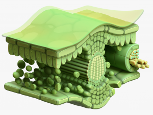 Leaf Anatomy Layers Structure Modelo 3D