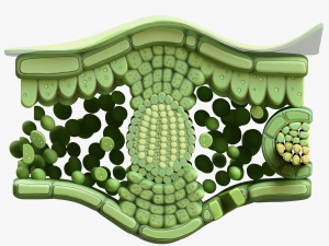 Leaf Anatomy Layers Structure Modelo 3D