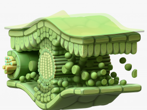 Leaf Anatomy Layers Structure Modelo 3D