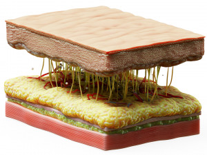 Skin Cross Section 3D Model