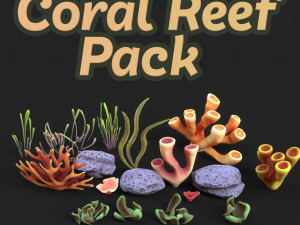 Coral Reef Low-poly 3Dモデル