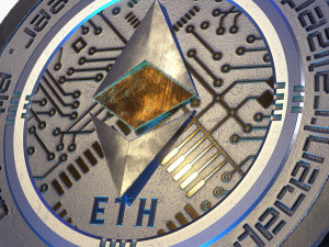 Ethereum Cryptocurrency Coin 3D Модель