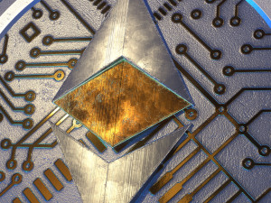 Ethereum Cryptocurrency Coin 3D Модель