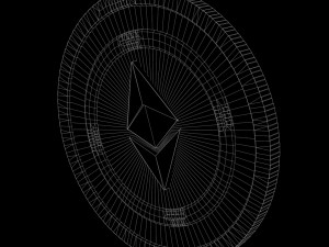 Ethereum Cryptocurrency Coin 3D Модель