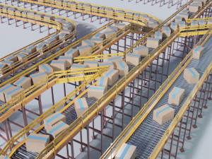 Conveyor Belt Scene and Constructor 3D Модель