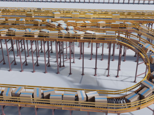 Conveyor Belt Scene and Constructor 3D Модель