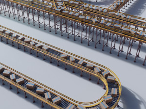 Conveyor Belt Scene and Constructor 3D Модель