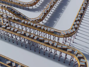 Conveyor Belt Scene and Constructor 3D Model