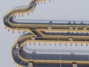 Conveyor Belt Scene and Constructor 3D Модель