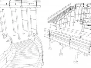 Conveyor Belt Scene and Constructor 3D Model