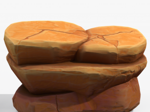 Cartoon Palm Tree Scene 3D Модель