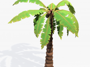Cartoon Palm Tree Scene 3D Модель