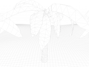 Cartoon Palm Tree Scene 3D Модель