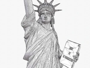 Statue The Liberty 3D Model