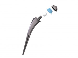 Hip replacement implant and 4 bonus texture 3D Model