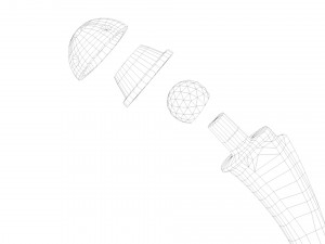 Hip replacement implant and 4 bonus texture 3D Model