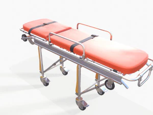 Ambulance Stretcher Trolley 3D Model