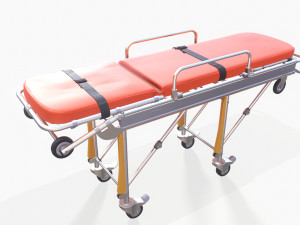 Ambulance Stretcher Trolley 3D Model