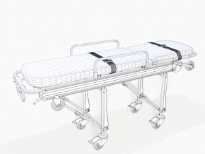 Ambulance Stretcher Trolley 3D Model