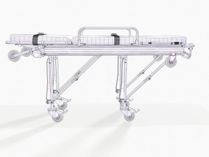 Ambulance Stretcher Trolley 3D Model