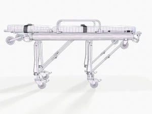 Ambulance Stretcher Trolley 3D Model