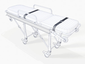 Ambulance Stretcher Trolley 3D Model